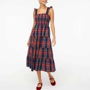 J. Crew Holiday Tartan Dress with pockets